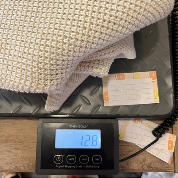 Michael Kors Tunic Sweater Womens Size 1X Ivory Knitted V Neck Simple Basic Sexy - Picture 10 of 10